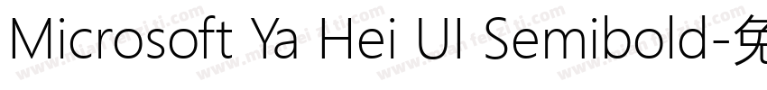 Microsoft Ya Hei UI Semibold字体转换